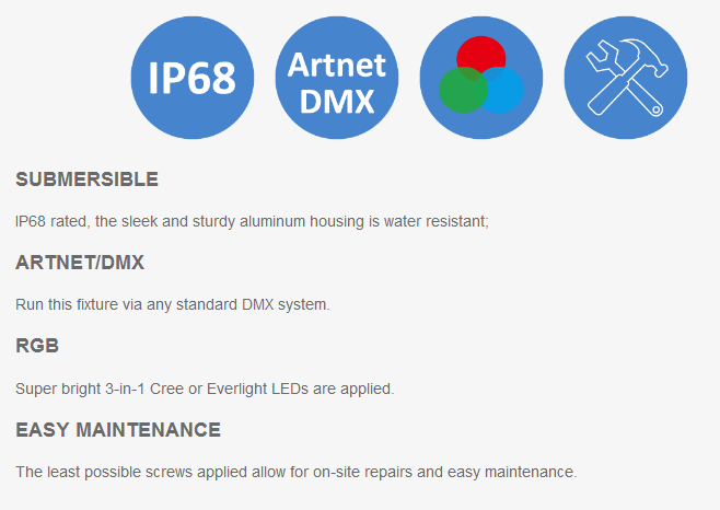 DMX Dış Mekan LED Programlanabilir Yıkayıcı Işık