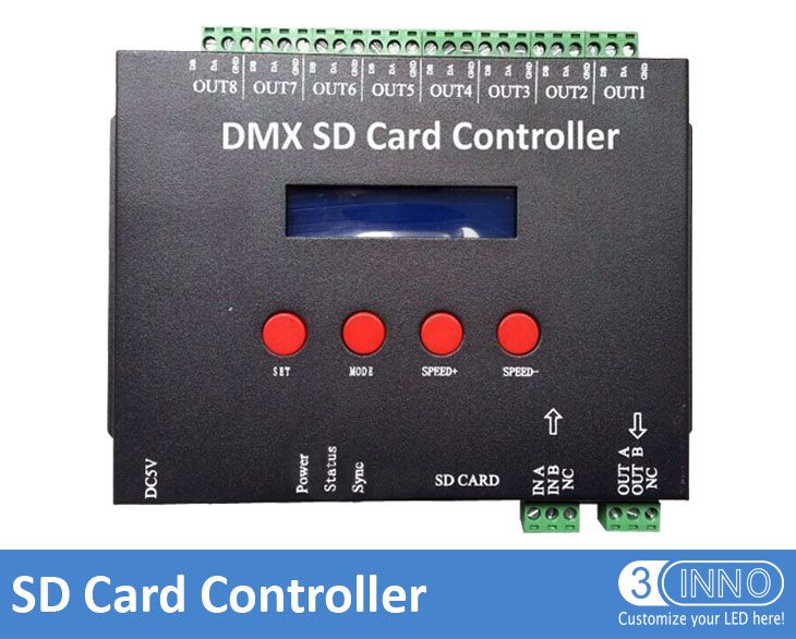 DVI denetleyicisi SD kart denetleyicisi LED denetleyicisi SD kart denetleyicisi LED piksel Controller LED Dijital denetleyicisi LED ışık Azaltıcı Controller yol açtı.